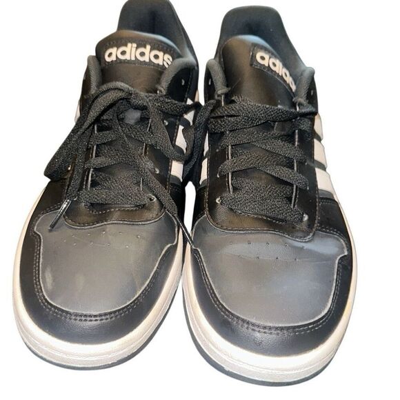 Adidas hoops low men's black /white. Sneakers size men’s 8 Shoes footwear - Picture 4 of 8